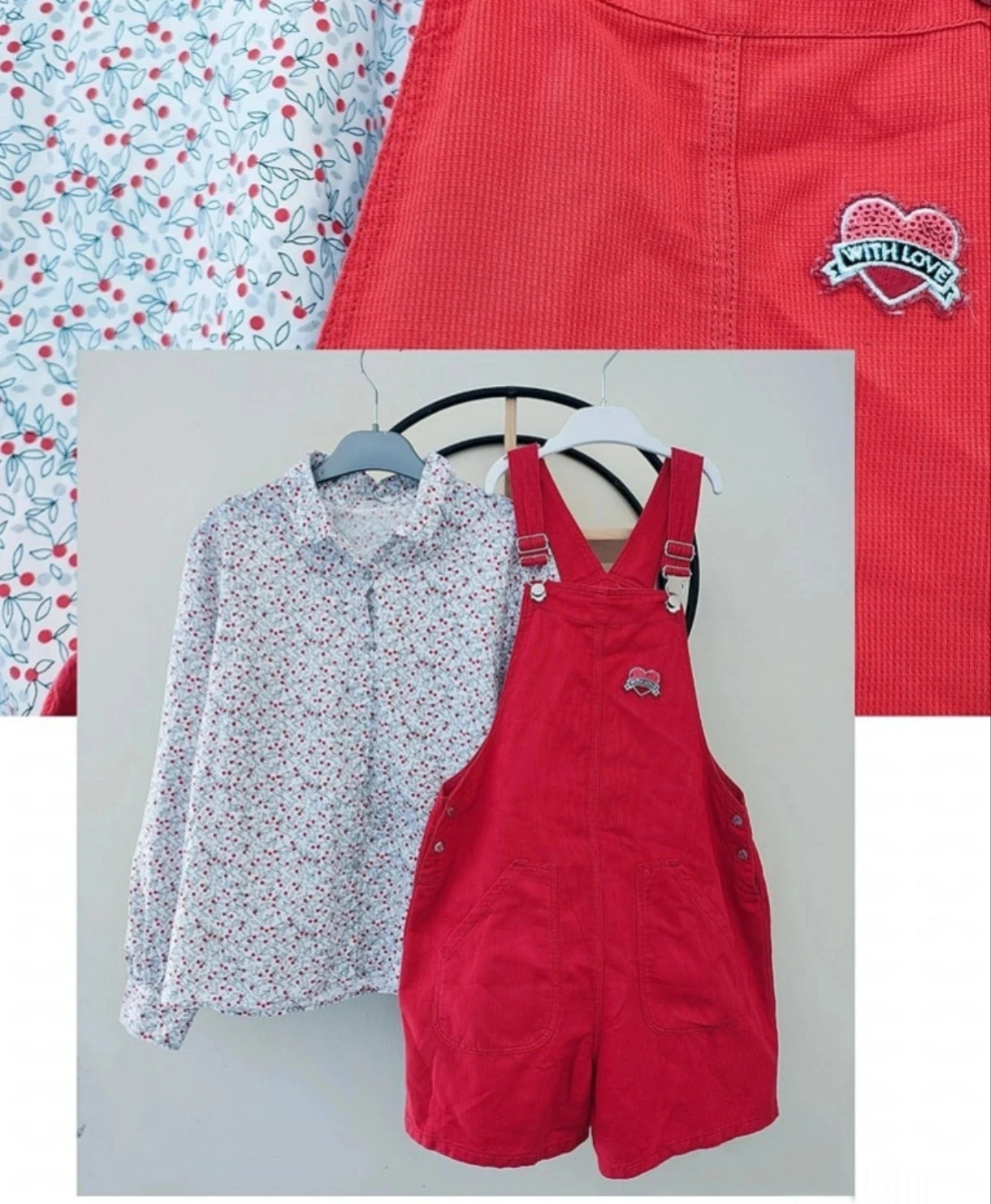 12 ans ensemble orchestra chemise été salopette short